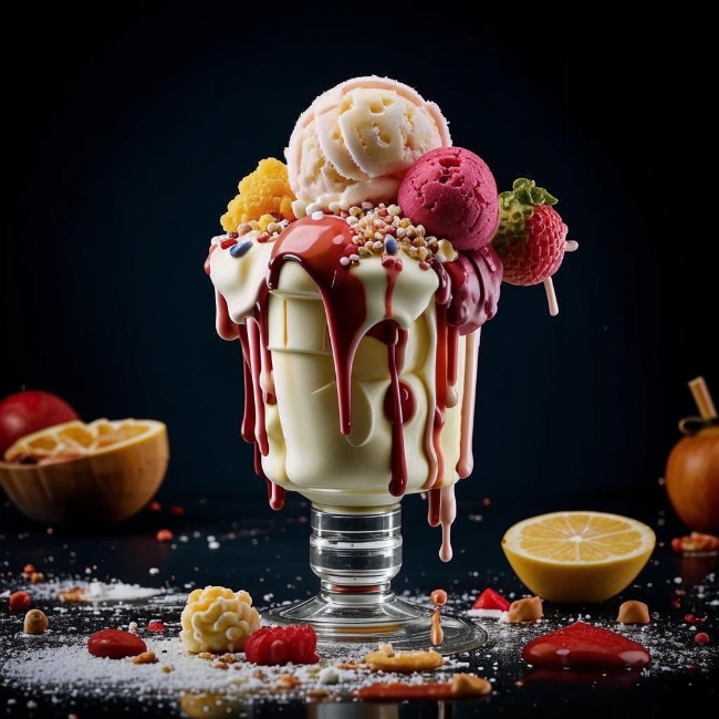 Мороженое с топингами