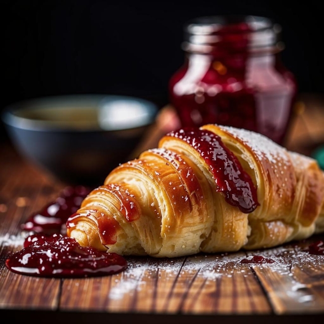 Круассан с вареньем
