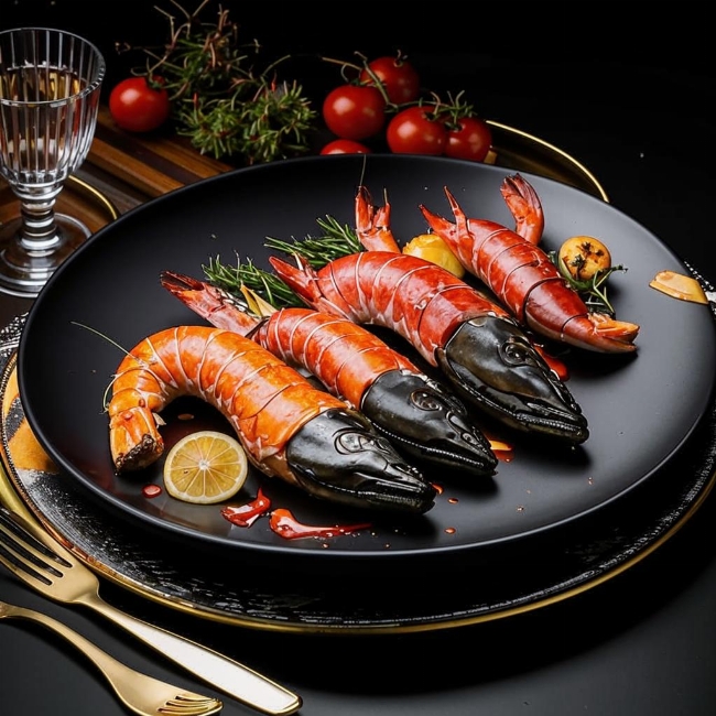 Гурманское блюдо из морепродуктов