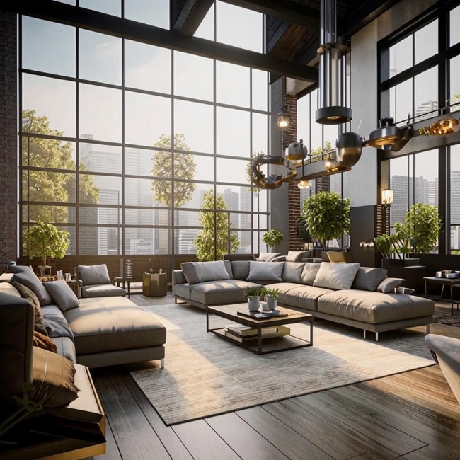 Шикарный городской лофт