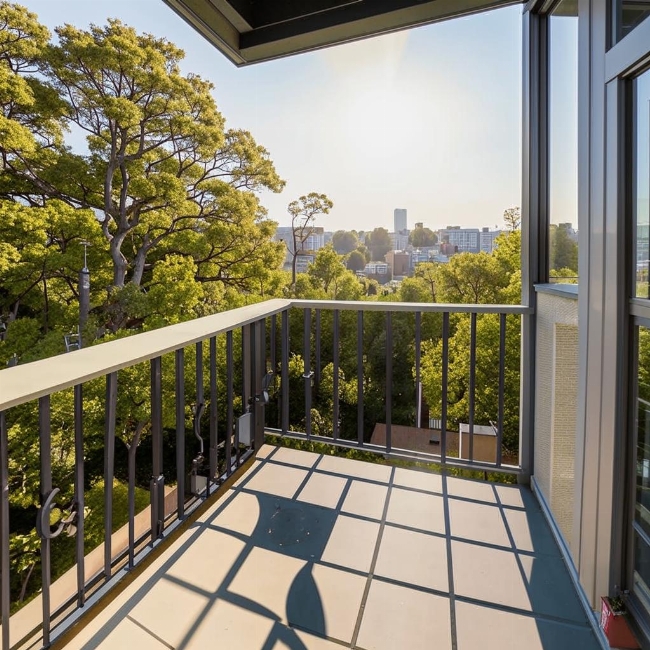 Живописный вид с балкона