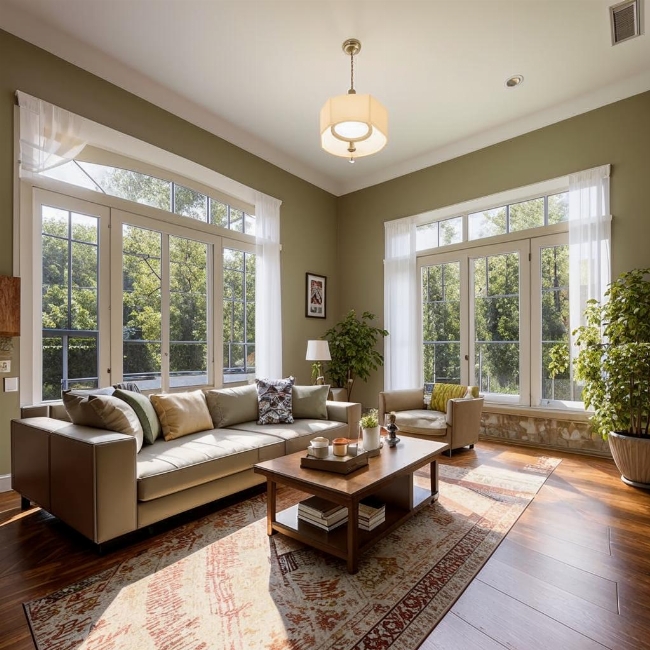 Просторная гостиная