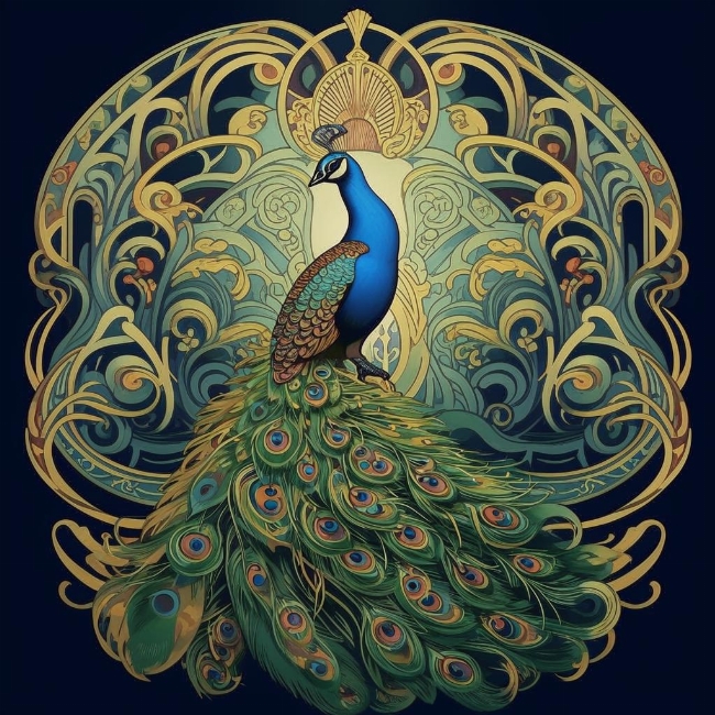 Элегантный павлин