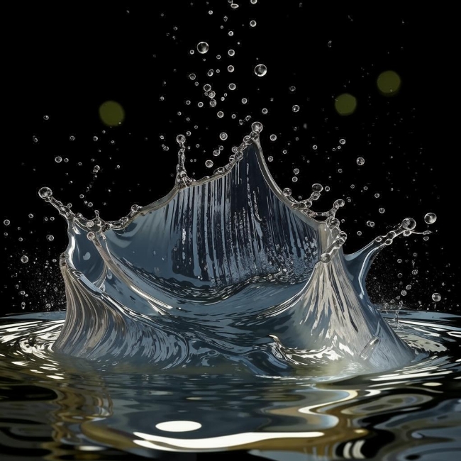 Брызги бегущей воды