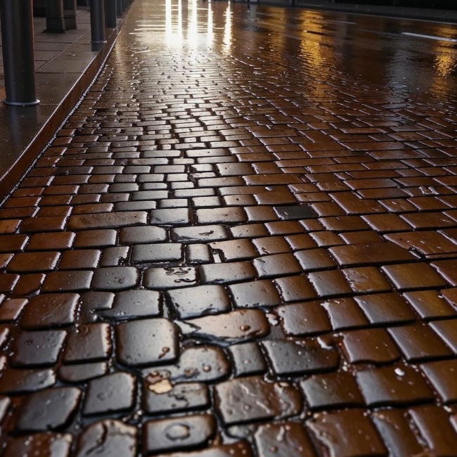 Мокрая мостовая