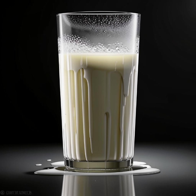Стакан молока с конденсатом