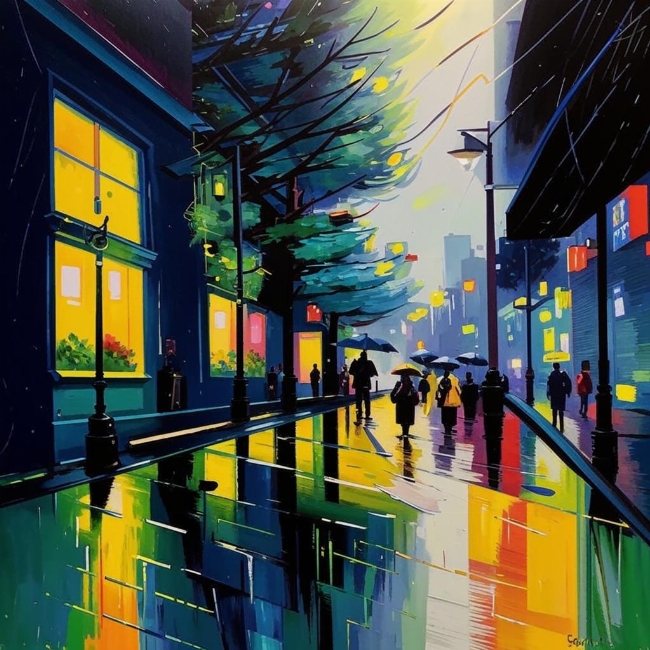 Дождливая улица