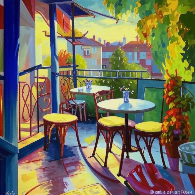 Кафе на террасе