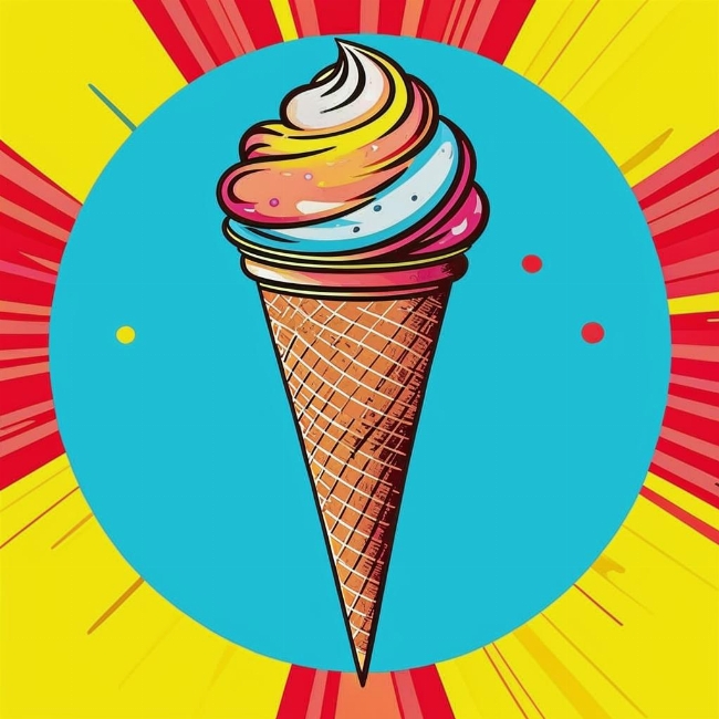 Мороженое в рожке