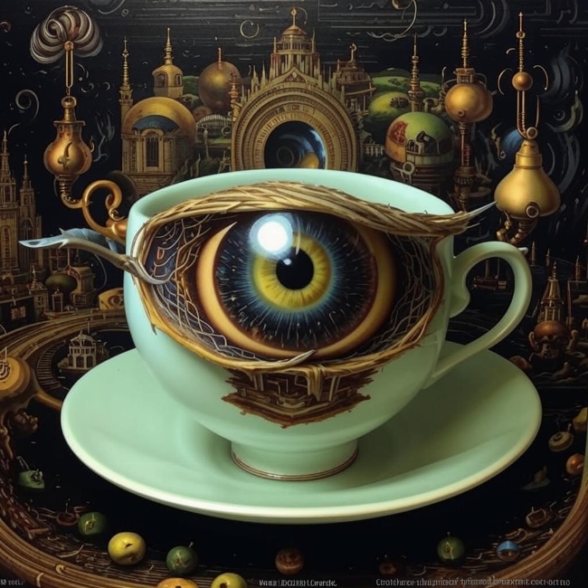Глазное яблоко в чайной чашке