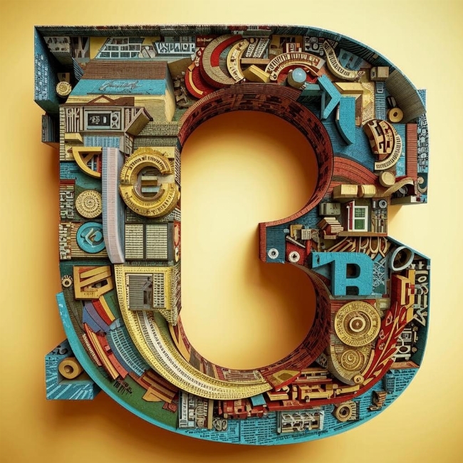 Коллаж из букв