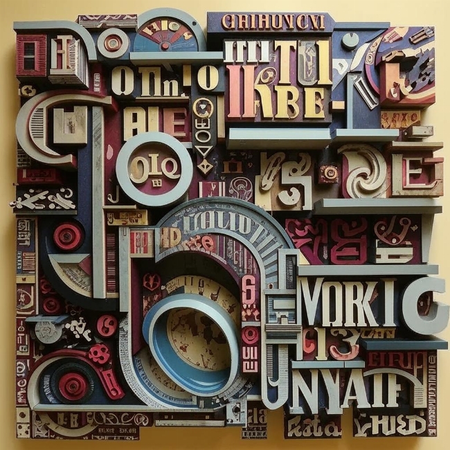 Коллаж из шрифтов