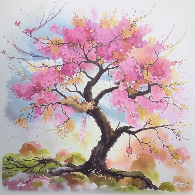 Цветущая вишня