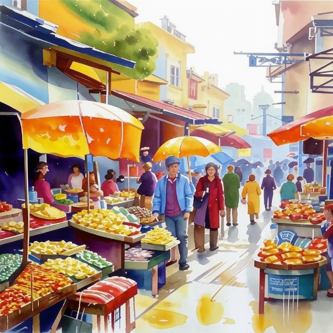 Оживлённый рынок