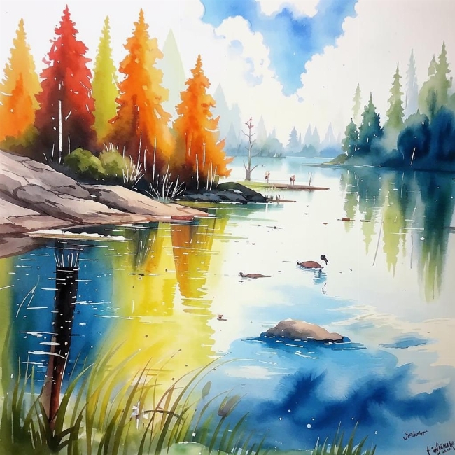 Спокойное озеро