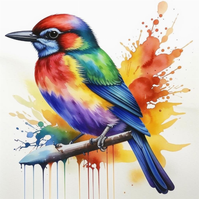 Яркая птица