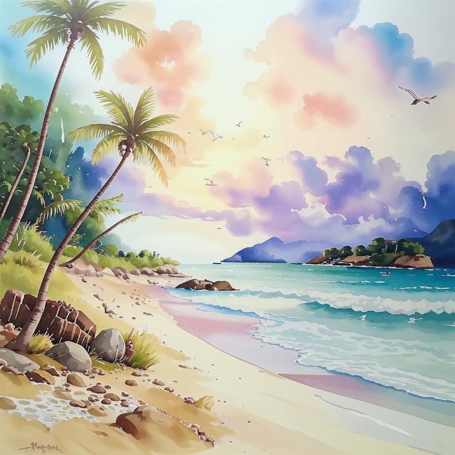 Спокойный пляж