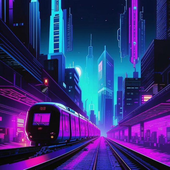 Футуристическая монорельсовая дорога