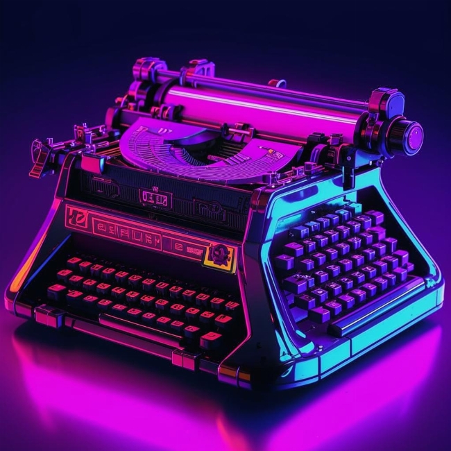 Футуристическая печатная машинка