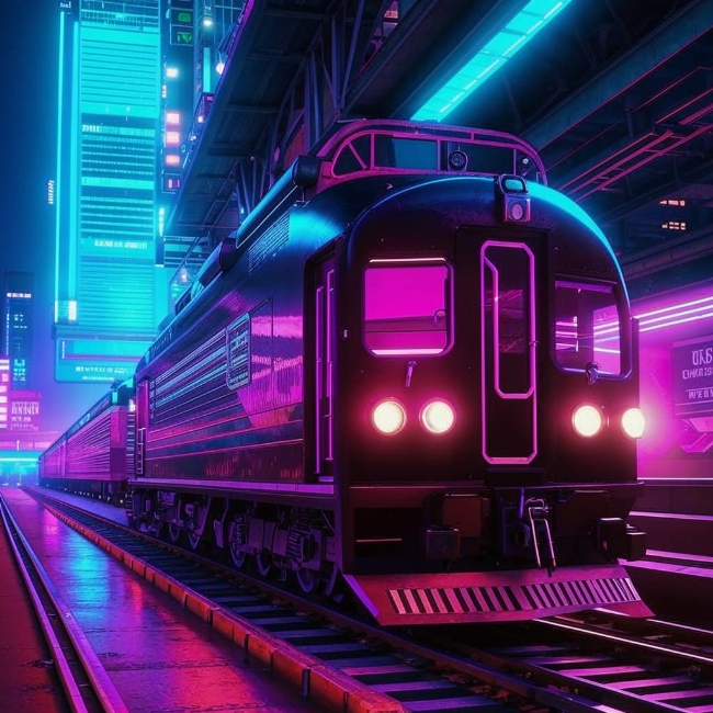 Киберпанковый поезд