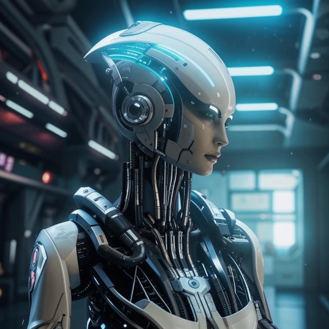Футуристический андроид