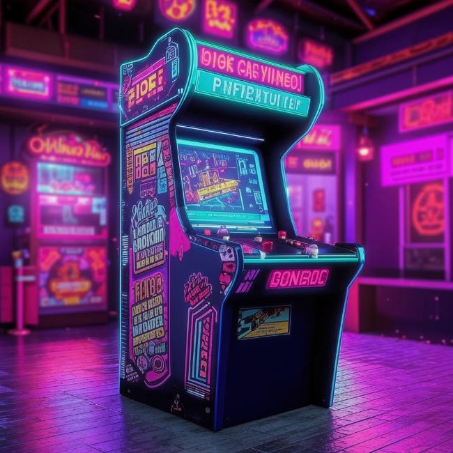 Потертый аркадный автомат