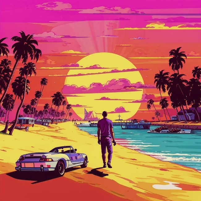 Пляжная сцена