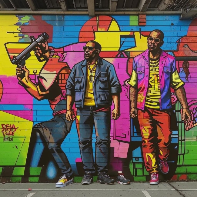 Стена с граффити