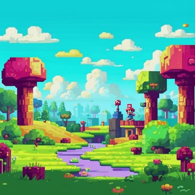 8-битный пейзаж