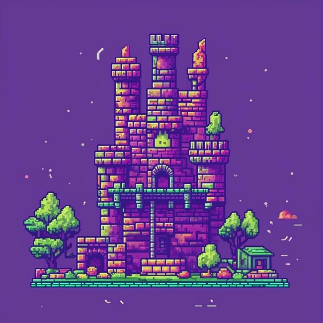 Пиксельный замок