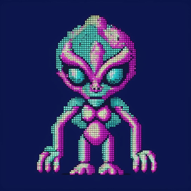 Пиксельный пришелец