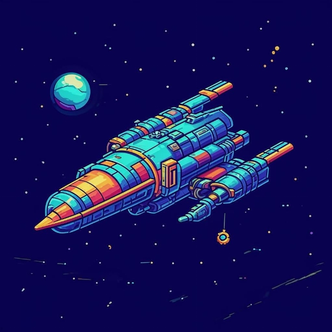 Ретро-космический корабль