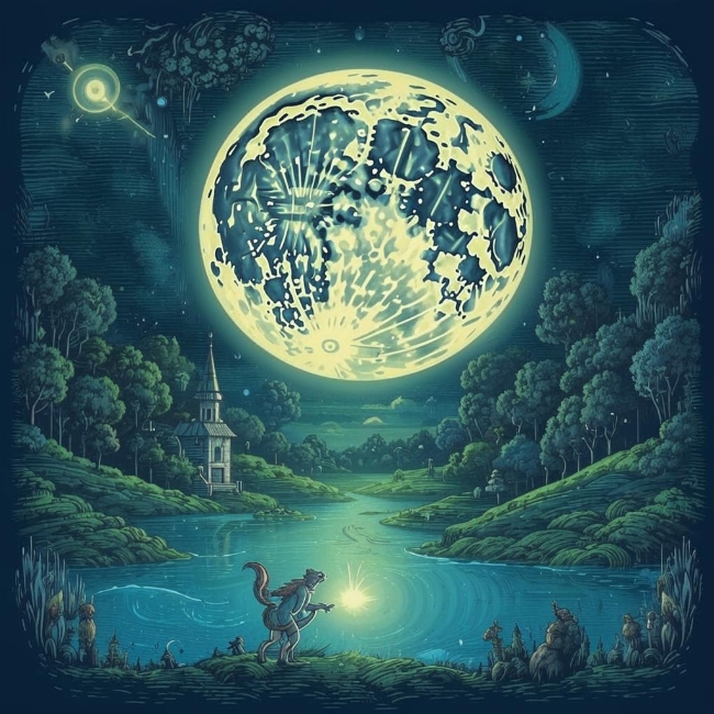 Светящаяся луна