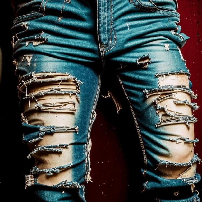 Рваные джинсы