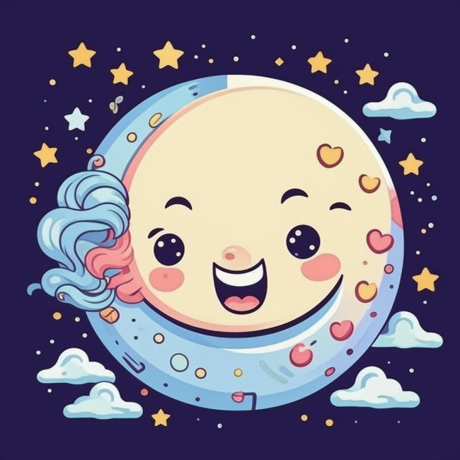 Улыбающаяся луна
