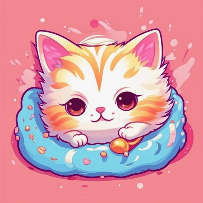 Сонный котенок