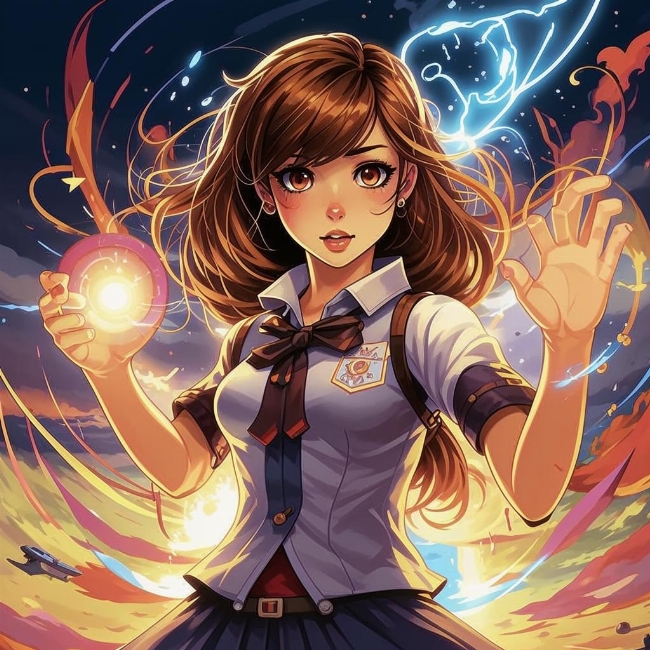Школьница с магическими способностями