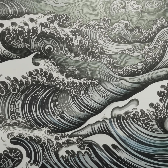 Спокойная океанская волна