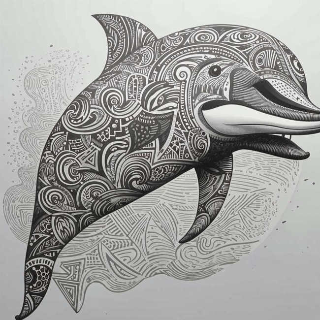 Игривый дельфин