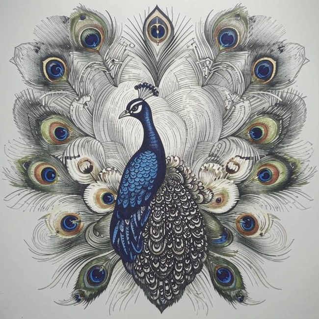 Элегантный павлин