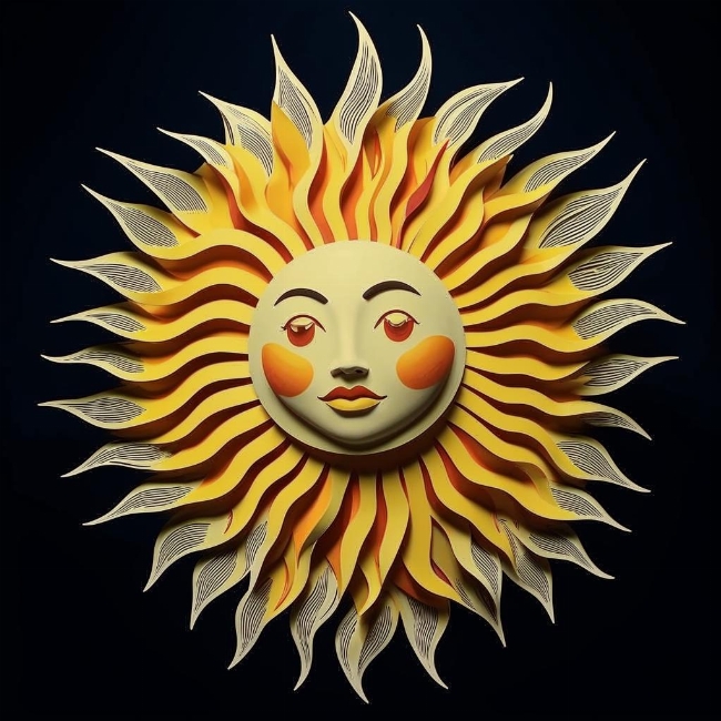 Солнце с лучами