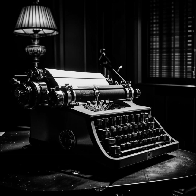 Старая пишущая машинка