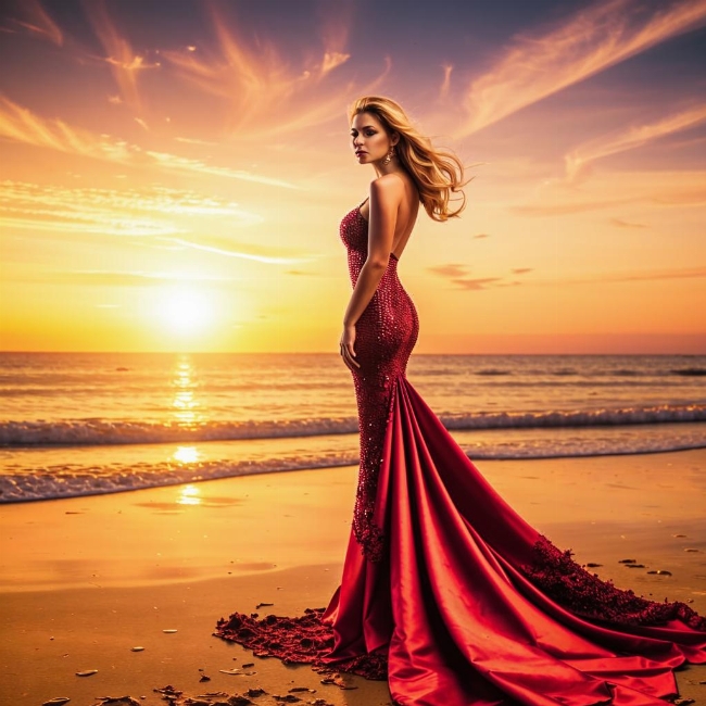 Пляж на закате