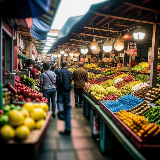 Оживленный рынок