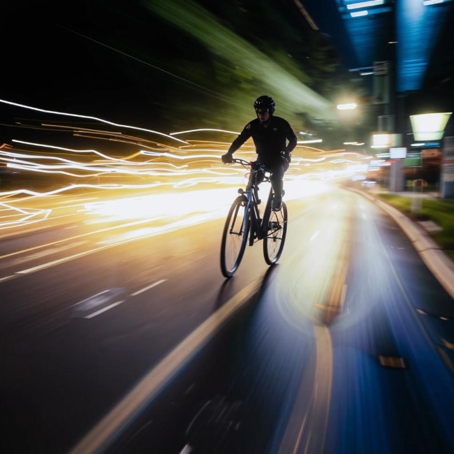 Велосипед в движении