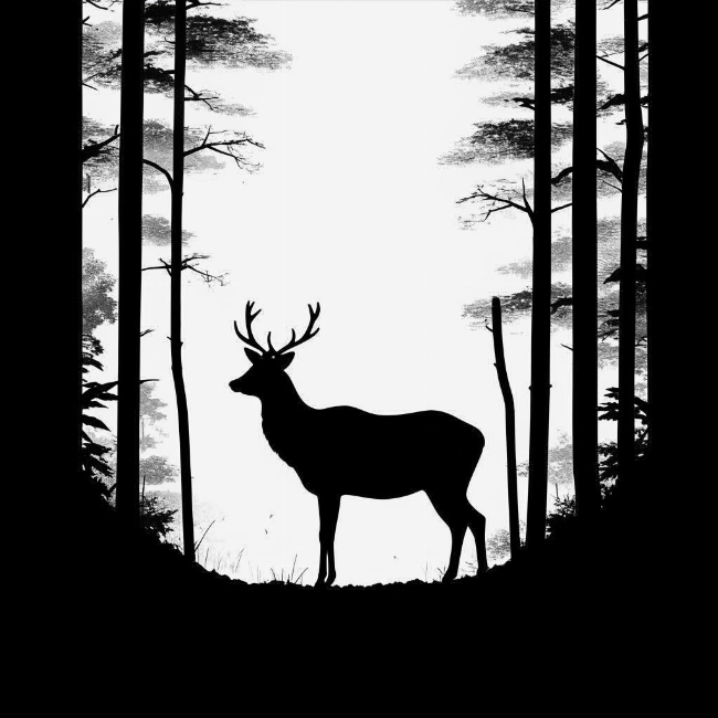 Олень в лесу