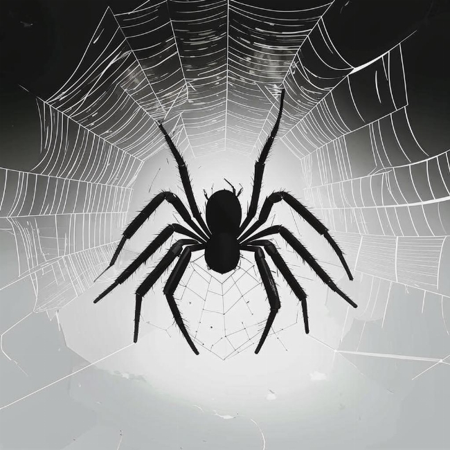 Паук на паутине