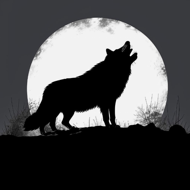 Воющий волк