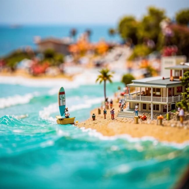 Сцена с серфингом