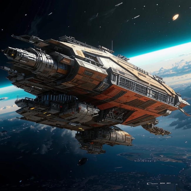 Футуристический космический корабль